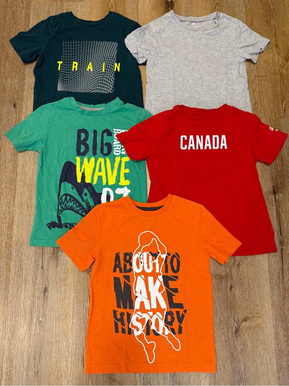 Child Kids Short-Sleeve Graphic T-Shirt Lot Size 6 Boys Tees Summer Tees 6T Sm
